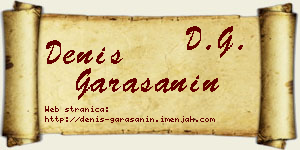 Denis Garašanin vizit kartica